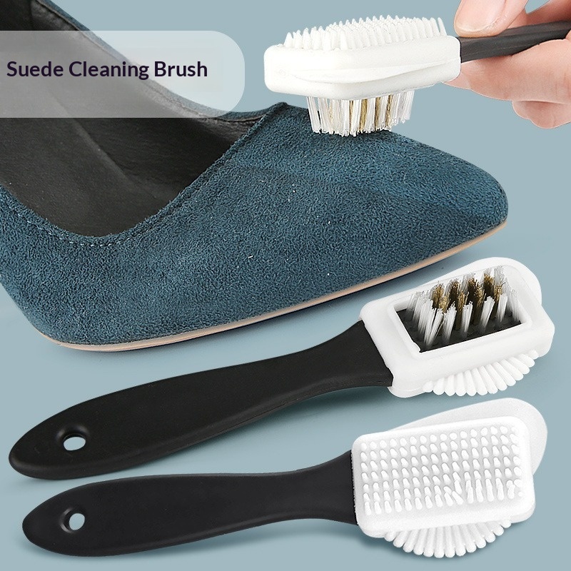 Shoe Cleaning Brush - 1/2 Stück 3-Seitige Reinigungsbürste S-förmige Schuhbürste