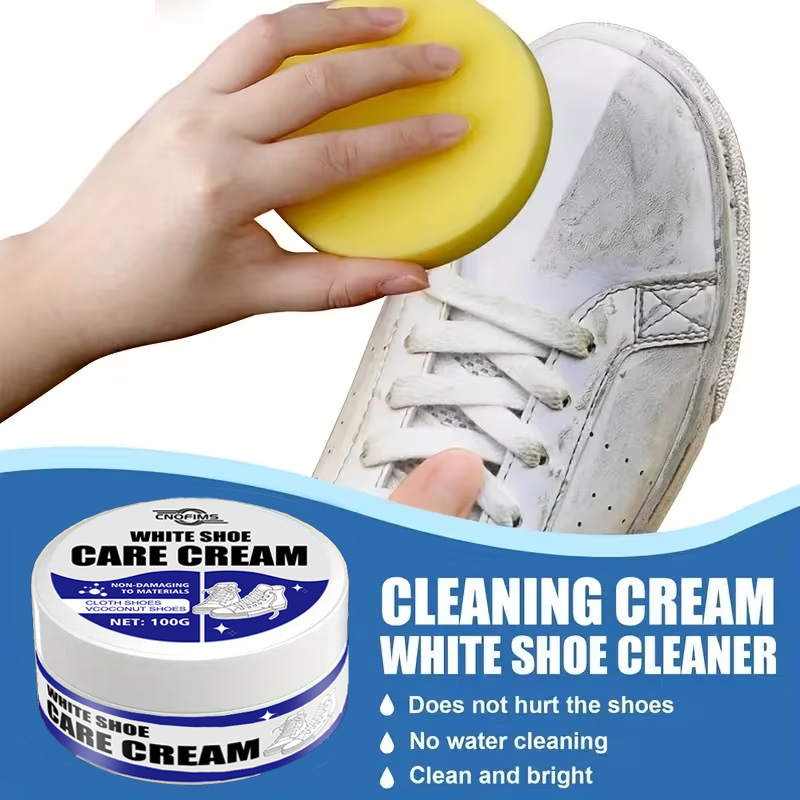 Shoe Cleaner - Weiße Schuhreinigungscreme: Fleckenentferner und Aufhellung für