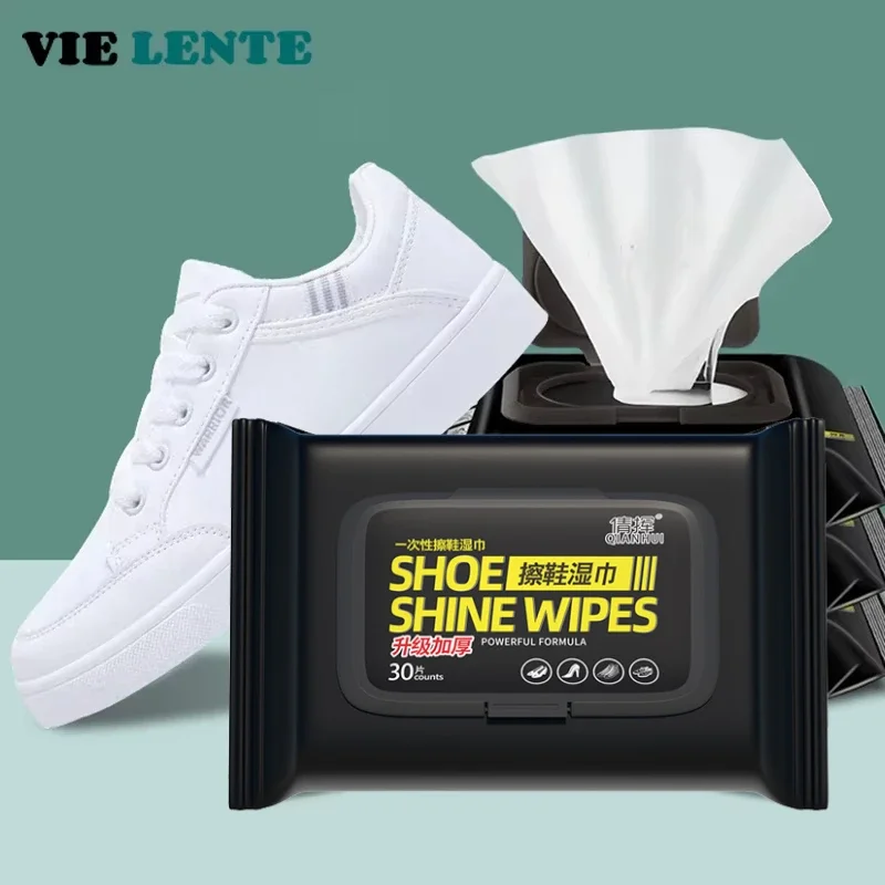 Shoe Cleaner - 12-60Pcs Einweg Schuhe Sauber Tücher Tragbare