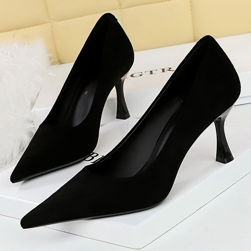 Shoe Tree - BIGTREE Schuhe Wildleder Schwarz Damen Pumps