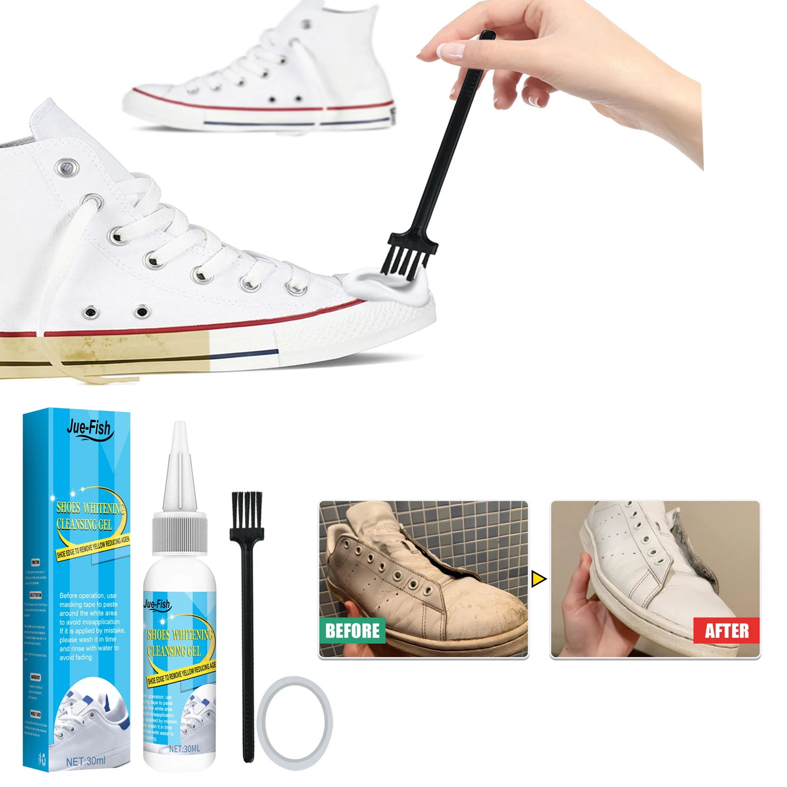Sneaker Care Spray - Weiße Schuhe Reinigung Gel Fleck Schmutz