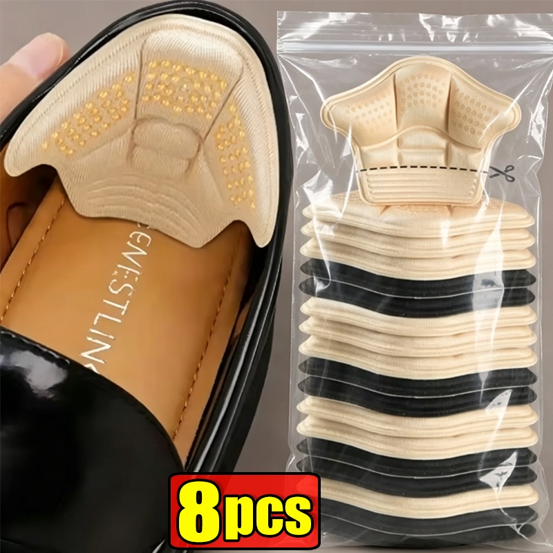 Sneaker Protector - 8 Stück Fersen-Aufkleber Fersenschutz Sneaker-Größenreduzierer Einlegesohlen